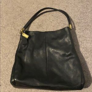 Coach Genuine Black Leather Shoulder Bag